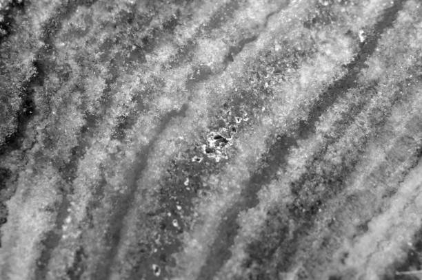 Beautiful  black and white Crystal Surface. Macro. Abstract background.