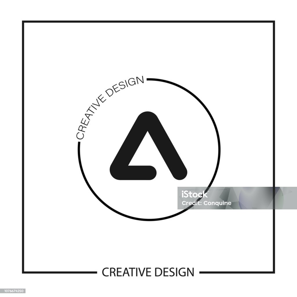 Modern and minimalist Letter A Logo Template Design Letter A stock vector