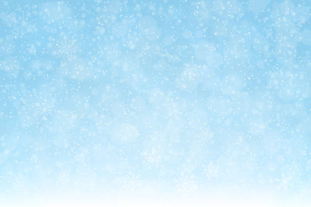illustrations, cliparts, dessins animés et icônes de snow_background_snowflakes_softblue_2_expanded - plein cadre illustrations