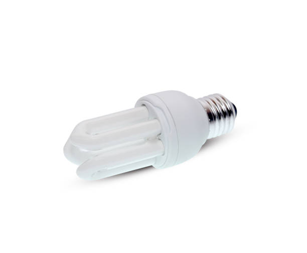 istock Energy saving lamps on the white background. 1076684366