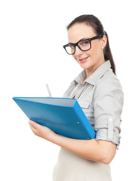 istock business woman with a blue folder 1076685496