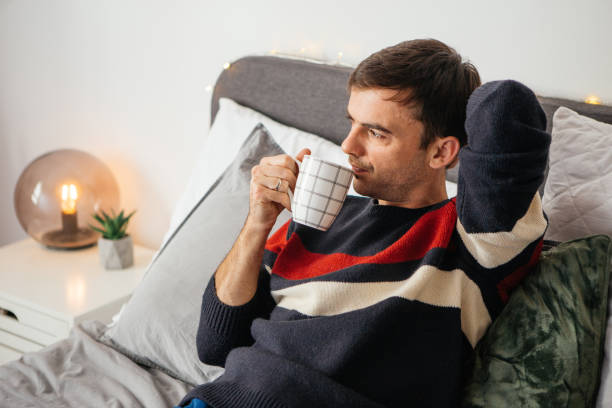 istock Love morning coffee in bed 1076691100