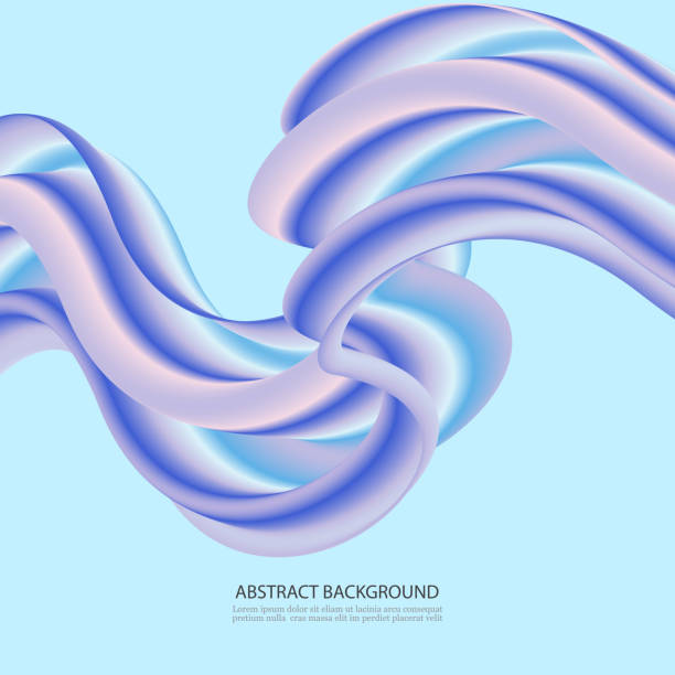istock Abstract Flow Background. Wave Fluid Shapes in Blue Color. Trendy Vector Illustration EPS10 for Your Creative Design. Beautiful Interweaving. Flow Poster with Liquid for Business Presentation, Banner. 1076692100