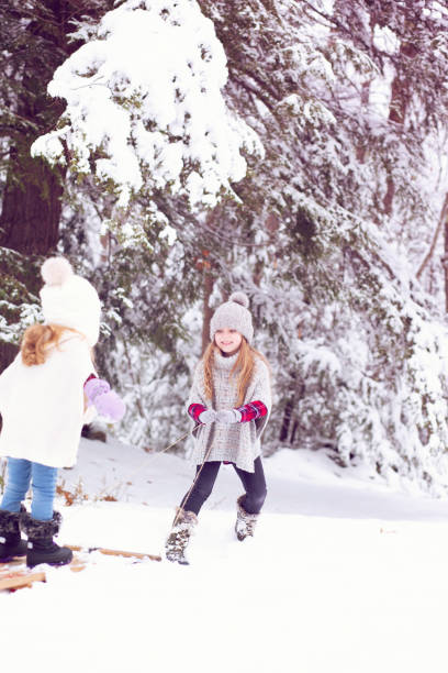 istock Sisters Playing in the snow 1076695580
