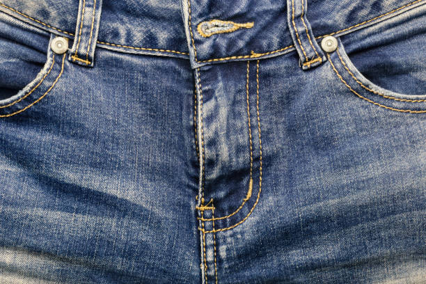 istock Denim clothing detail, texture background 1076697108