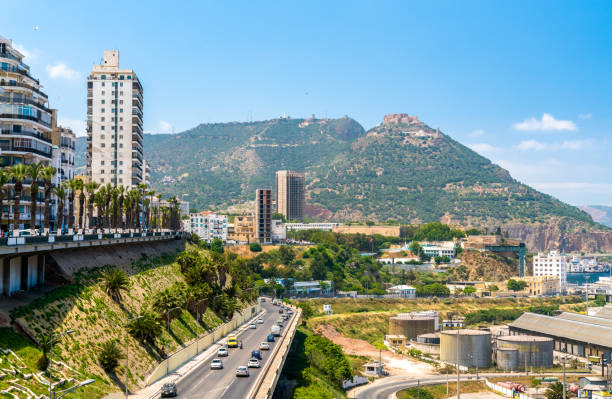 istock Seaside boulevard in Oran, a major Algerian city 1076701826