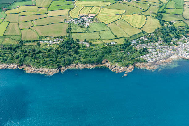 istock Aerial views over the south Cornish coast on a sunny June day. Mousehole. 1076706054