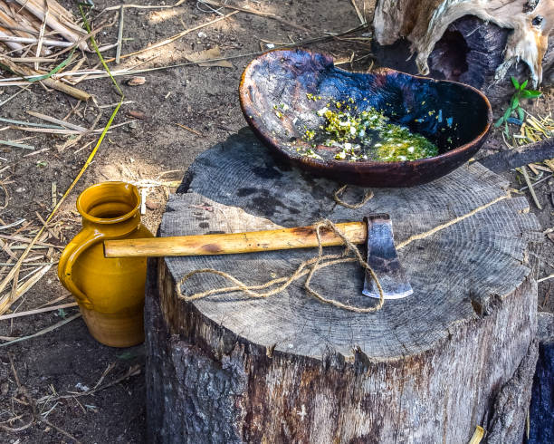 istock Hatchet and Bowl of food 1076711142