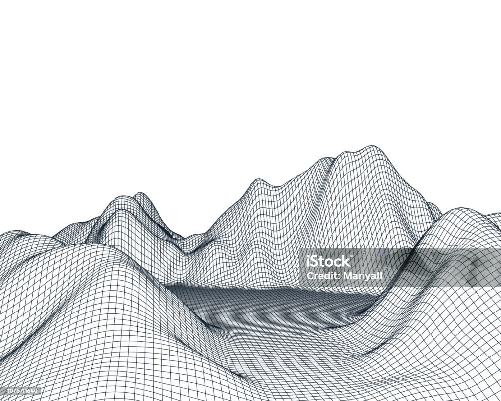 Grid Mesh Vector Abstract Vector Mesh Landscape Cyberspace Grid Data Visualization ...