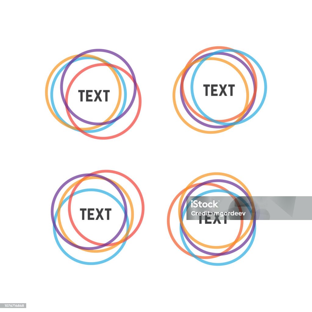 Circle Color Rings Icon Colored Rings Overlapping Circles Bubbles Vector Color Ring Stock ...