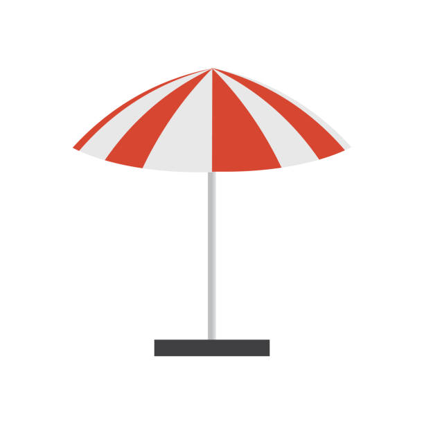 istock Umbrella for outdoor event vector. Umbrella beach market tent 1076717026