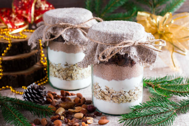 istock Chocolate chips cookie mix in glass jar 1076719088