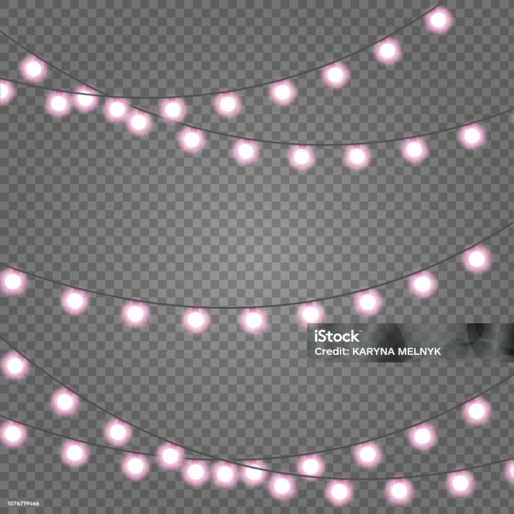 Weihnachtsbeleuchtung Set - Lizenzfrei Abstrakt Vektorgrafik