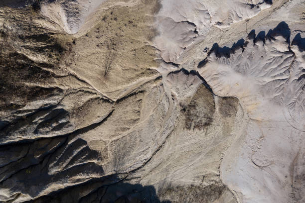 istock Aerial shot of erosion patterns 1076729234