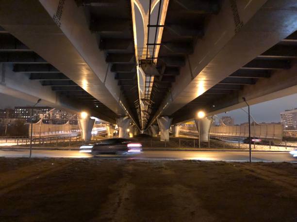 istock Highway,City,Road,Snow,Night 1076732608
