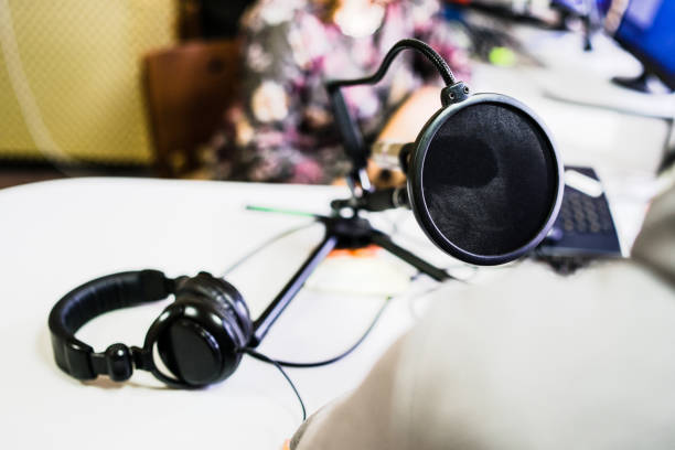 istock Microphone At The Radio Station 1076734544