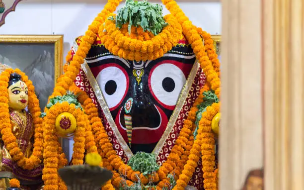 Photo of Lord Jagannath at a Temple in Puri