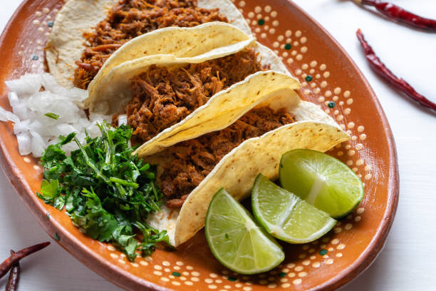 istock Mexican chilorio tacos 1076748808