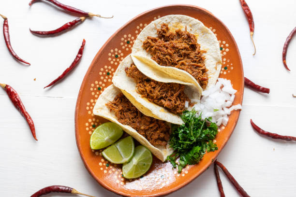 Mexican chilorio tacos