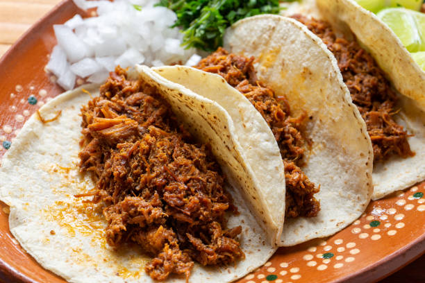 istock Mexican chilorio tacos 1076755820