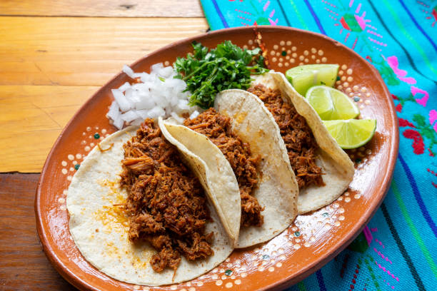 Mexican chilorio tacos