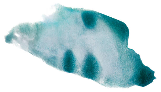 istock green abstract watercolor stain, blot smudge 1076774982