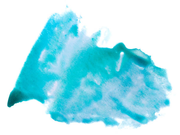 istock abstract watercolor stain, blot smudge blue with texture. isolated on white background. element for design isolate 1076775008
