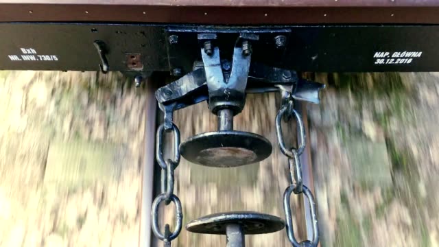Old train wagon made wood on track