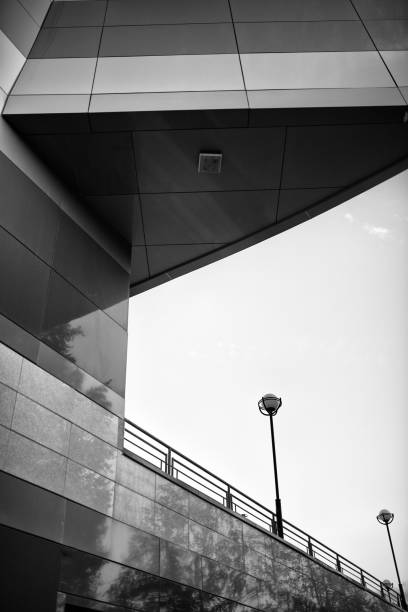 istock Architecture detail facade design modern building black and white 1076780402