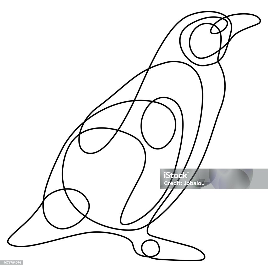 Ilustración de Sola Línea Dibujo Animal Pingüino y más Vectores Libres de  Derechos de Diseño de trazado - Diseño de trazado, Línea recta, Animal -  iStock
