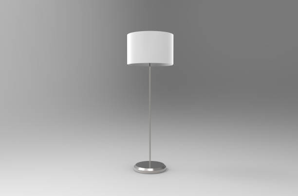 istock 3D illustration of a beautiful floor lamp on a grey background 1076784676