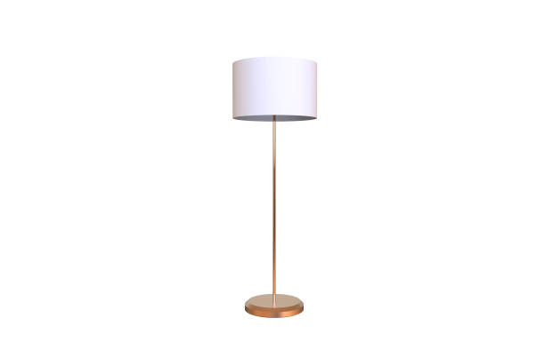 istock 3D illustration of a beautiful floor lamp on a white background 1076784702