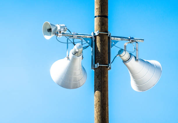 istock speakers at a streetlamp 1076792356