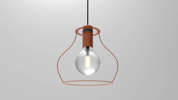 istock 3D illustration of cage lamp design 1076796768