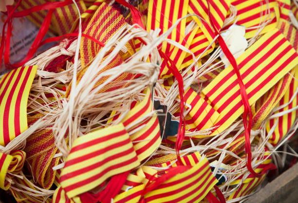 Catalonia flag ornament Catalonia flag ornament catalonia stock pictures, royalty-free photos & images