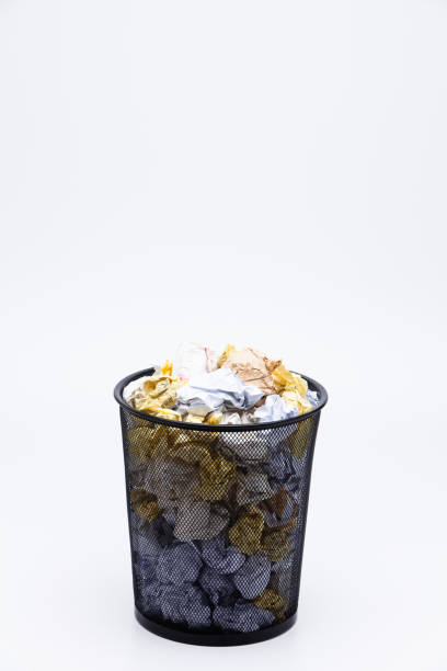 istock Crumpled Wastepaper basket full 1076797852