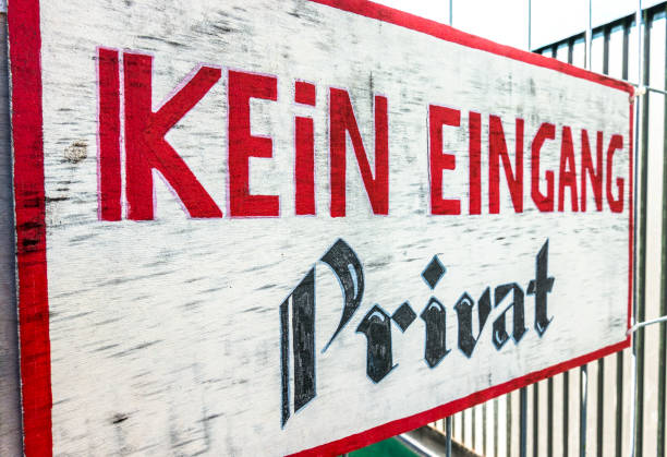 no entrance sign in germany - kein Eingang - translation: no entrance - private
