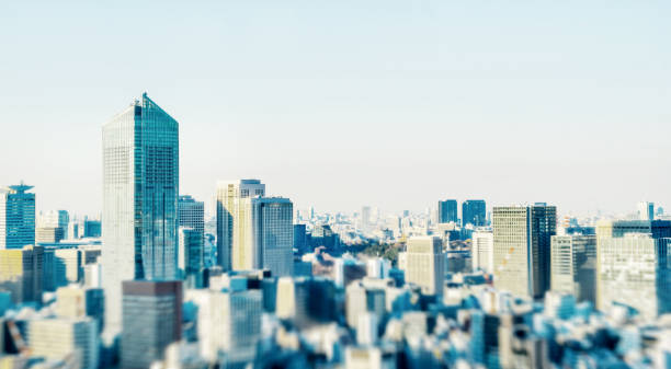 istock tokyo skyline aerial view with tilt shift effect 1076800988