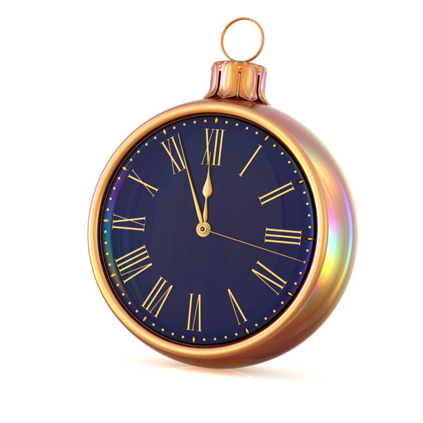 istock Clock New Year's Eve midnight last hour time countdown pressure 1076801428