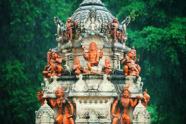 Hindu temple near Batu Cave, Kuala-Lumpur, Malaysia.