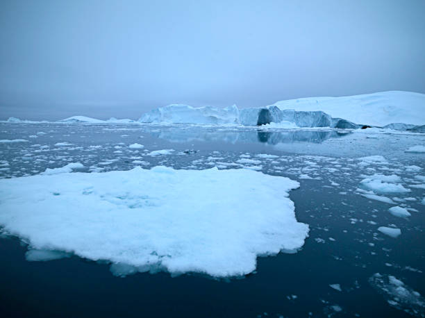 istock Icebergs on Arctic Ocean in Greenland 1076824326