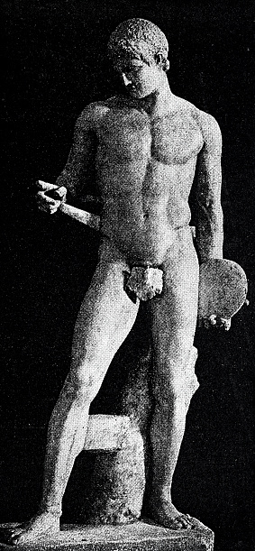 Statue of Hermaphroditus, 3d rendering from a public domain ancient sculpture. Ancient gender neutral mythic symbol