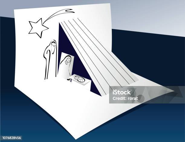 Nativity Scene With Holy Family Stock Illustration - Download Image Now - Nativity Scene, Abstract, Art