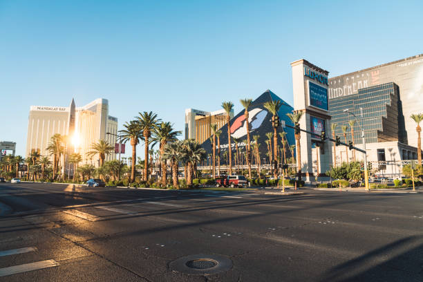 Las Vegas, USA - September 19, 2018: Las Vegas boulevard in the morning