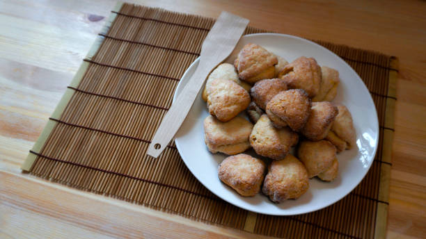 istock Baked cookies on a white plate 1076831920