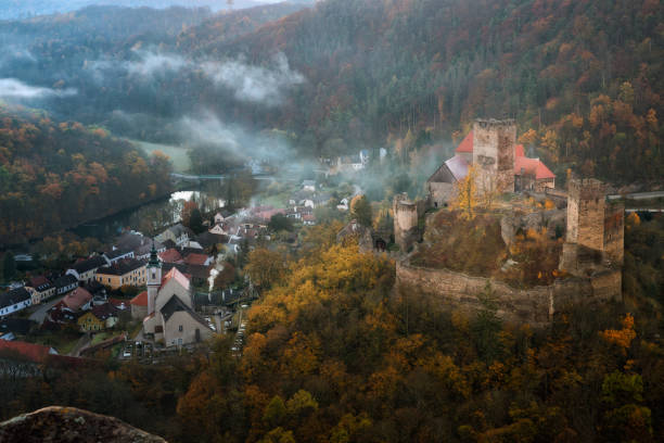 istock Landscape with Hardegg Castle in Lower Austria 1076840496