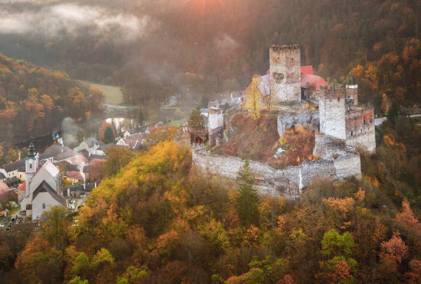 istock Landscape with Hardegg Castle in Lower Austria 1076840786