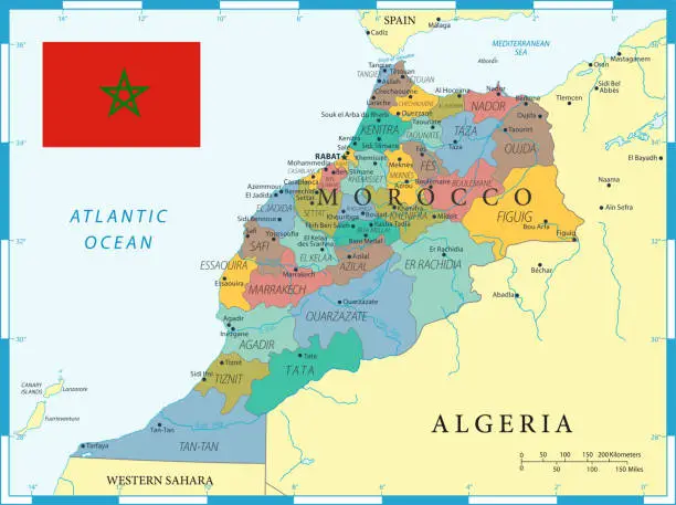 Vector illustration of 28 - Morocco - Color2 10