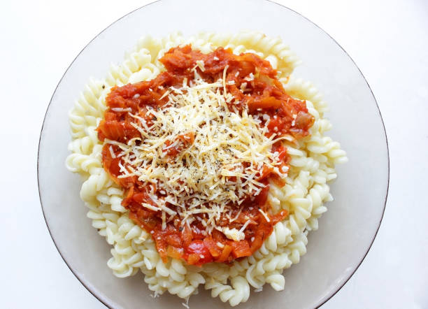 istock Pasta with tomato sauce and cheese 1076853758