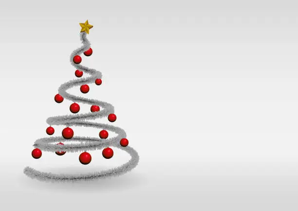 Vector illustration of Christmas tree greeting card arbol de navidad